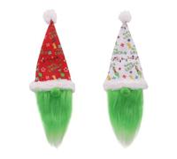 HOODANCOS 2Pcs Christmas Wine Bottle Covers Foldable Wine Sleeves Red and White Hat Festive Character Design Xmas Bottle Decor for Holiday Party Table Setting