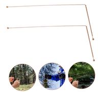 HOODANCOS 2Pcs Copper Dowsing Rods Portable Divining Probes Lightweight Water Treasure Detection Tools for Ghost Hunting and Buried Item Search