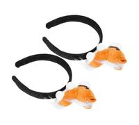 HOODANCOS 2pcs Cute Horse Doll Cartoon Animal Headdress Hairband Fun Photo Booth Prop for Halloween Birthday Parties Amusement Park Accessories