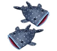 HOODANCOS 2pcs Cute Shark Pencil Case Fish Shaped Pencil Bag with Star Accents, Compact Portable Polyester Pen Pouch for Students, Home and Office Use
