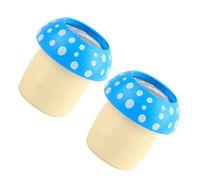 HOODANCOS 2PCS Educational Wooden Kaleidoscope Mushroom Smooth Polished Science Experiment Prop for Inspires Creativity and Imagination Exploration Fun Playtime Blue