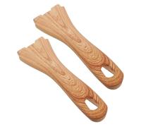 HOODANCOS 2pcs Ergonomic Bakelite Pan Handles Replacement for Cast Iron Wok Pot Handles with Hanging Easy Install Lightweight Cookware Grip Accessories