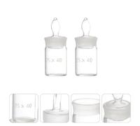 HOODANCOS 2Pcs Glass Weighing Bottles Low Form with Frosted Caps for Accurate Sample Analysis Laboratory Specific Gravity Containers