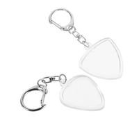 HOODANCOS 2pcs Guitar Pick Holder Case Set with Heart Triangle Keychain Compact Plectrum Storage Box for Travel and Daily Use Guitar Plectrum Organiser