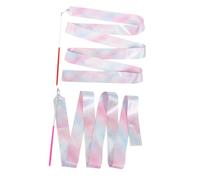 HOODANCOS 2Pcs Gymnastics Streamers with Lightweight Handles Bright Performing Ribbons for Dance Yoga Artistic Rhythmic Gymnastics Party and Talent Shows