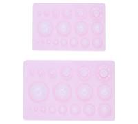 HOODANCOS 2Pcs Half Ball Clay Molds Set for DIY Crafting Pink Small and Large Resin Clay Gauges for Artwork and Flower Petal Making