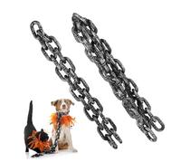 HOODANCOS 2pcs Halloween Imitation Iron Chain Props Lightweight Plastic Prisoner Fetters for Stage Performance Cosplay and Party Decoration Environmental Friendly
