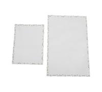 HOODANCOS 2pcs Heat Resistant Fuse Bead Ironing Fabric with Rectangle Edge Binding, White Protective DIY Craft Sheets for Fuse Bead Ironing Projects and School Activities