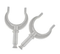 HOODANCOS 2pcs Heavy Duty Aluminum Oar Lock Brackets Boat Paddle Mounts for Dinghy Kayak Lifeboat Yacht Rustproof Lightweight Holders with Ocean Resistant Finish