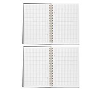 HOODANCOS 2pcs Horizontal Notebook Accounting Ledger Book Expense Tracker Notebook for Business Record Keeping Home Budget Money Log Book