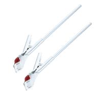 HOODANCOS 2pcs Iron Test Tube Clamps High Durability Anti-Rust Laboratory Clips with Long Finger Grip for Safe Experiment Use in Scientific Research and Teaching Random Color