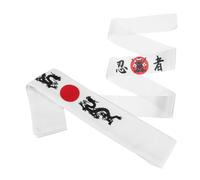 HOODANCOS 2pcs Japanese Style Headbands for Chefs and Samurai, Polyester Material, Traditional Karate Head Strap, Firmly Fixed and Not Easy Slipping, Suitable for Cooking and Martial Arts