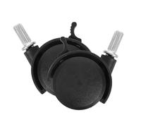 HOODANCOS 2pcs Laundry Rack Caster Wheels with Brake Black Replacement Swivel Clothes Rail Wheels Smooth Rotation for Clothes Drying Rack and Cart