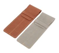 HOODANCOS 2pcs Leather Pen Holder Sleeve for Two Pen Protects from Dust and Scratches Simple Elegant Style Assorted Colour Suitable for Everyday Use Random Style