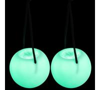 HOODANCOS 2Pcs LED Colored Light Up Balls Glow Dark Juggling Balls with Strong Impact Resistance for Beginners Funny for Wrist Exercise