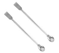 HOODANCOS 2pcs Long Handle Lab Spoons for Graphite Crucible Cleaning, Mixing for Powders, Chemical Reagent Sampling Spoon for Laboratory and Industrial Use