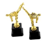 HOODANCOS 2pcs Martial Move Trophy Statue Competition Cup for Party Celebration Awards Creative Sports Honor Prize for Tournament Winners