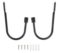 HOODANCOS 2pcs Metal Curtain Holdbacks Wall Mounted Drapery Tiebacks with Smooth Surface and Edges, Decorative Iron Hooks for Bedrooms and Closets, Simple Style Curtain Holdback Holders