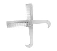 HOODANCOS 2pcs Metal Pet Comb Hair Comb Horse Large Stainless Steel Curry Pet Grooming Steel Pin Fine Tooth Dandruff Removal Cat Grooming Silver Aluminum