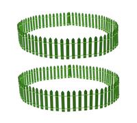 HOODANCOS 2pcs Mini Wood Fence Lightweight Miniature Picket Garden Fence for Fairy Garden Decor Landscape Pathway Border Pastoral Courtyard Decoration
