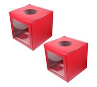 HOODANCOS 2pcs Paper Raffle Ticket Boxes with Slot for Weddings and Birthday Celebrations, Square Cardboard Draw Boxes for Fundraising, Repeated Use Storage Containers for People of Ages