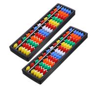 HOODANCOS 2pcs Plastic Column Abacus for Students Educational Arithmetic Counting Tool Portable Design for Math Learning and Coordination Skills