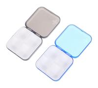 HOODANCOS 2pcs Portable Pill Boxes Medicine Organizer with Multi-Grid Design Large Capacity Plastic Case Convenient to Use for Travel Purse Pocket Storage