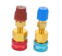 HOODANCOS 2pcs Quick Couplers Kit Refrigerant Hose Adapters for Car Ac Repair Leakproof Air Conditioner Connector with High Pressure Resistant Fluoride Hose Fittings Compatible with Ryf
