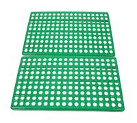 HOODANCOS 2pcs Rabbit Cage Floor Mats with Holes Waterproof Plastic Protective Pads 30x50cm for Small Animal Habitats Including Bunny Hamster Ferret Chinchilla