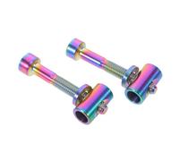 HOODANCOS 2pcs Rainbow Titanium Alloy Bike Seatpost Screws Seatpost Washer Bolts for Stable Bicycle Seat Tube Clamp Easy Height Adjustment Cycling Hardware
