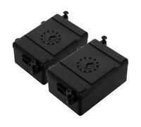 HOODANCOS 2pcs Rc Crawler Receiver Box Waterproof Plastic Electronic Equipment Protector Case for 1/10 Rc Vehicle Simulation Climbing Car Models Black