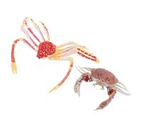 HOODANCOS 2pcs Realistic Crab Figurine Set - Plastic Imitation Crab for Babies and - Educational Ocean Animal Models for Nursery Decor and Early Learning