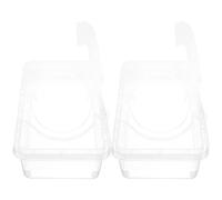 HOODANCOS 2Pcs Refillable Wipes Dispenser Box with Lid Dustproof PP Storage Case for Wet Wipes Portable Organizer for Home Outdoor Stroller Easy One-Hand Operation