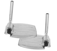 HOODANCOS 2Pcs Replacement Wheelchair Leg Rest Compact Folding Footrests with Support Bar Lightweight Pedals for Patients with Lower Limb Movement Disorders Footplates for All Ages