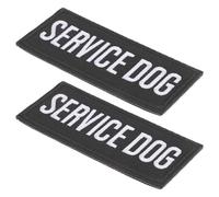 HOODANCOS 2pcs Service Dog Vest Harness with Embroidered Patches Comfortable Polyester Material Quick Removal Stylish Design for Walking and Training Pets