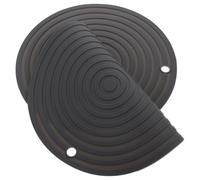 HOODANCOS 2PCS Silicone Pet Dish Placemat Heat Resistant Food Bowl Pad Anti-Scalding Silicone Pod Mat for Cats and Dogs, Round Non-Slip Table Protector in Elegant Gray