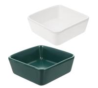 HOODANCOS 2Pcs Small Ceramic Pet Food Bowls Anti-fall Bite-resist Hamster Feeding Dishes Pure-color Mini Bowls for Cats Guinea Pigs Rabbits and Small Animals