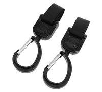 HOODANCOS 2pcs Swivel Cart Hook Stroller Hooks for Bags Stroller Bag Hook for Shopping Easy to Install and Use