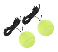 HOODANCOS 2pcs Tennis Balls with Rope for Dog Training and Interactive Play Beginner-friendly Sports Train Balls for Pets Satisfies Natural Hunting Instinct Suitable for Outdoor Fetch and