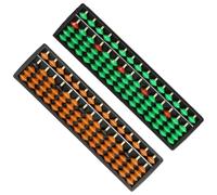 HOODANCOS 2pcs Traditional Small Counting Abacus for Multi-function Arithmetic Tool Beads Portable Educational for Mental Math Training and Brain Development