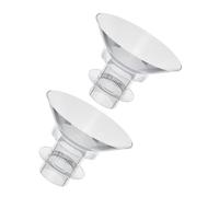 HOODANCOS 2Pcs Transparent Silicone Flange Inserts for Wearable Breast Pump Durable Washable Breast Pump Accessories Easy to Use