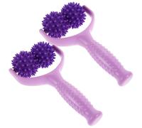 HOODANCOS 2pcs Y-Shaped Spiky Massage Ball Rollers Sticks Manual Self Muscle Massager for Neck Shoulder Body Relaxation Pressure Point Massage Tool