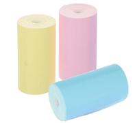 HOODANCOS 3 Rolls Multipurpose Thermal Receipt Paper Rolls 5.7cm X, Pink Blue Yellow, Compatible with Cash Register, Bank Queue and Hospital Number Calling Machines