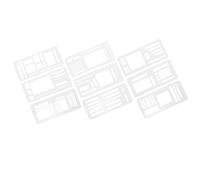 HOODANCOS 3 Sets Flexible Plastic Record Template Planner Stencil Set for Scrapbooking Journal Stencils, Reusable DIY Notebook Painting Templates for Bullet Journaling and Daily Planning