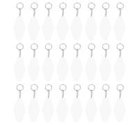 HOODANCOS 30 Sets Keys Classification Tags Key Id Labels 3.54x1.73x0.08 in Acrylic Alloy Sublimation Keychain Blanks Blank to Write on Convenient to Carry Creative Design Appearance