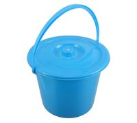 HOODANCOS 3000ml Bedside Potty Bucket with Handle and Lid, Thickened Blue Plastic Urine Jug with Measurement Scale, Portable Unisex Medical Urinal for Home and Travel Use
