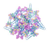 HOODANCOS 30pcs Butterfly Bookmark Clips Metal PVC Paperclip Page Markers for Organizing Paperwork Journals and Files Decorative Bookmarks for Students Office and Reading