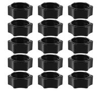 HOODANCOS 30pcs Car Phone Mount Tightening Nuts, Black Hexagon Screw-on Adapter Rings for Car Bracket Holder Accessories, Compatible with Dash Cam and Cell Phone Holder Mounts