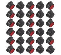 HOODANCOS 30pcs Guitar Volume Knobs 28x15.5mm Plastic Potentiometer Rotary Control Knobs for Mixer Board Speaker Volume Adjustment Controller with Black and Red Colors