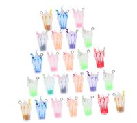 HOODANCOS 30pcs Mini Resin Ice Cup Charms Ice Necklace Pendant for Diy Crafts Cute Hanging Cup Charm for Jewelry Making